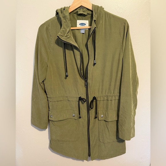 Olive Green Women's Utility Lightweight Jacket by Old Navy Size Small Outdoor - Picture 3 of 13